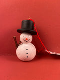German Christmas Ornament: Snowman Painted